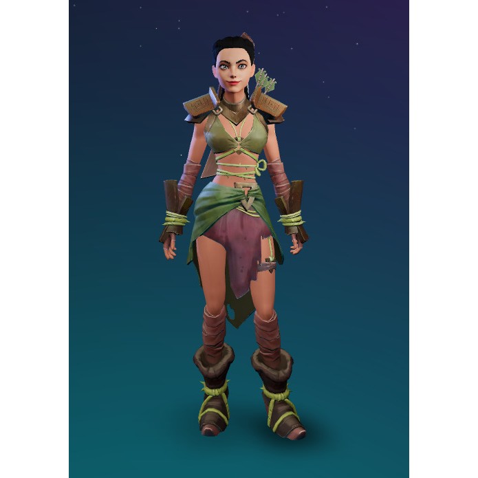 Stylized Assassin Female Character 3D Model – Low Poly Rigged Asset, FBX - View 4