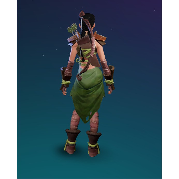 Stylized Assassin Female Character 3D Model – Low Poly Rigged Asset, FBX - View 6