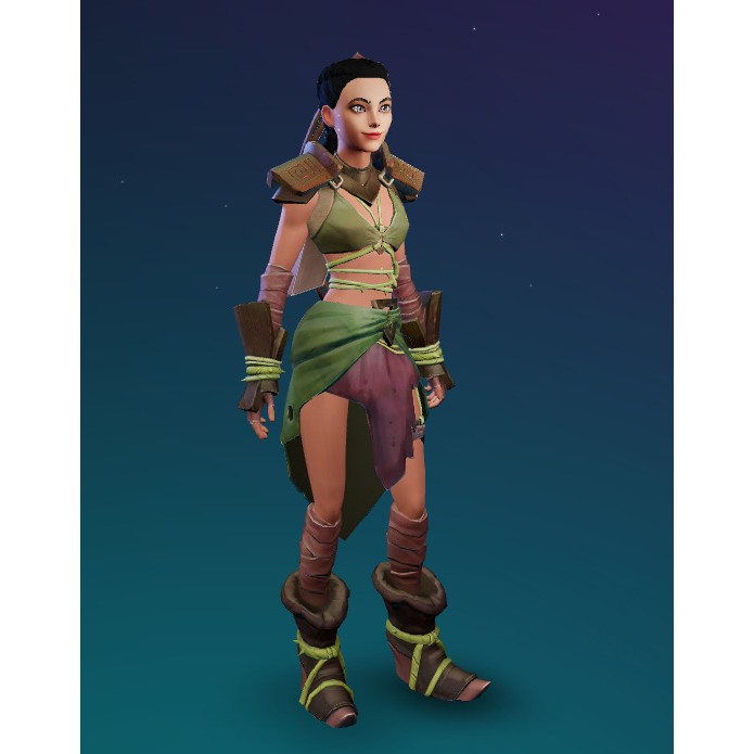 Stylized Assassin Female Character 3D Model – Low Poly Rigged Asset, FBX - View 8
