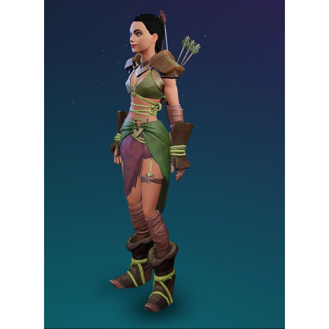 Stylized Assassin Female Character 3D Model – Low Poly Rigged Asset, FBX - View 9