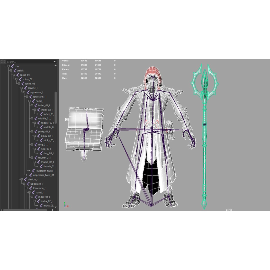 Skeletons Pack 2 3D Model – Low Poly Rigged Fantasy Characters, FBX