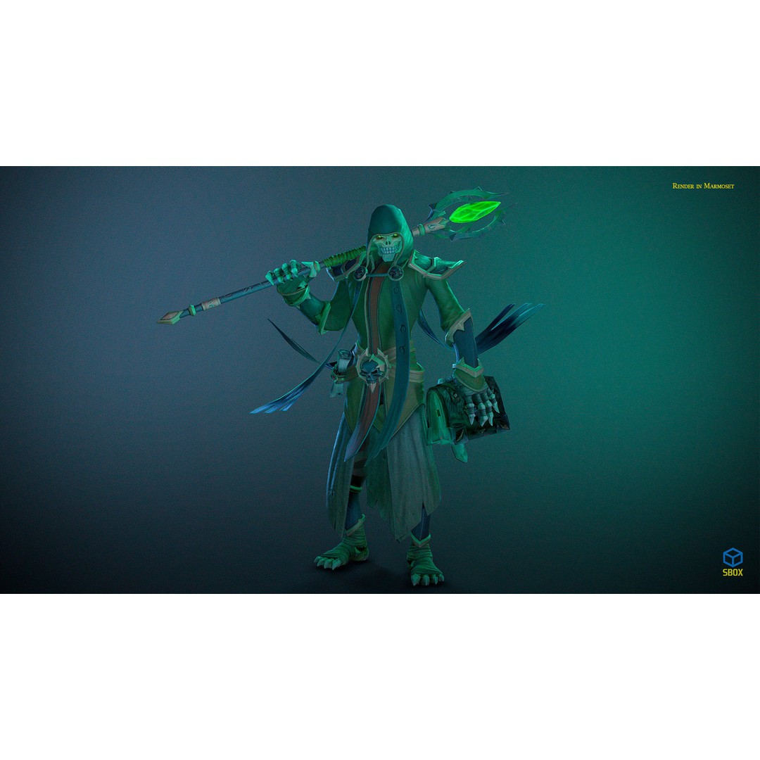 Skeletons Pack 2 3D Model – Low Poly Rigged Fantasy Characters, FBX - View 13