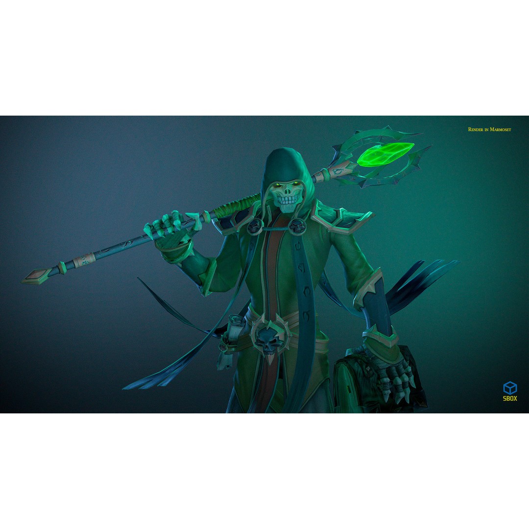 Skeletons Pack 2 3D Model – Low Poly Rigged Fantasy Characters, FBX - View 14