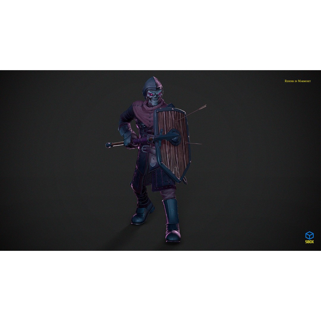 Skeletons Pack 2 3D Model – Low Poly Rigged Fantasy Characters, FBX - View 19