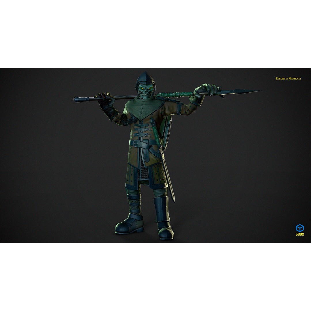 Skeletons Pack 2 3D Model – Low Poly Rigged Fantasy Characters, FBX - View 21