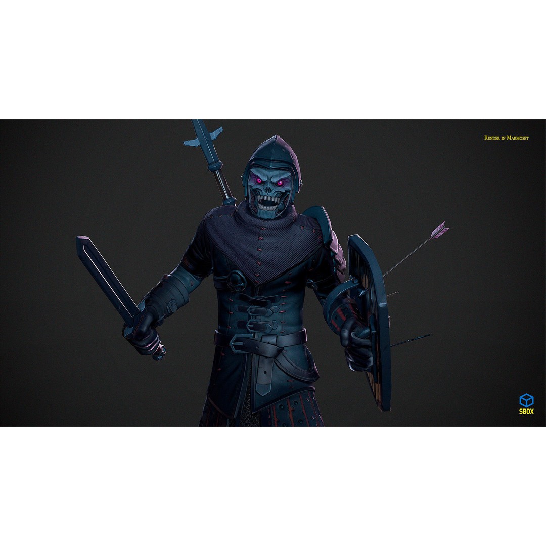 Skeletons Pack 2 3D Model – Low Poly Rigged Fantasy Characters, FBX - View 23
