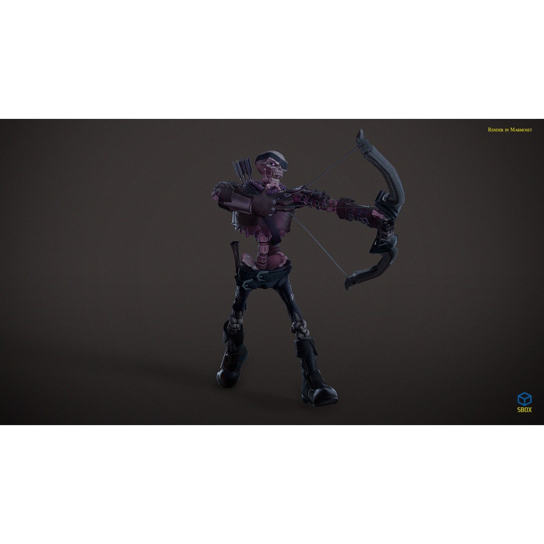 Skeletons Pack 2 3D Model – Low Poly Rigged Fantasy Characters, FBX - View 27