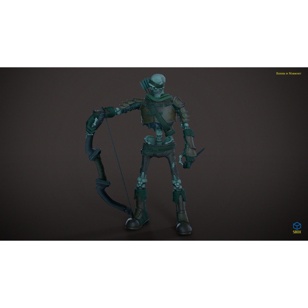 Skeletons Pack 2 3D Model – Low Poly Rigged Fantasy Characters, FBX - View 32