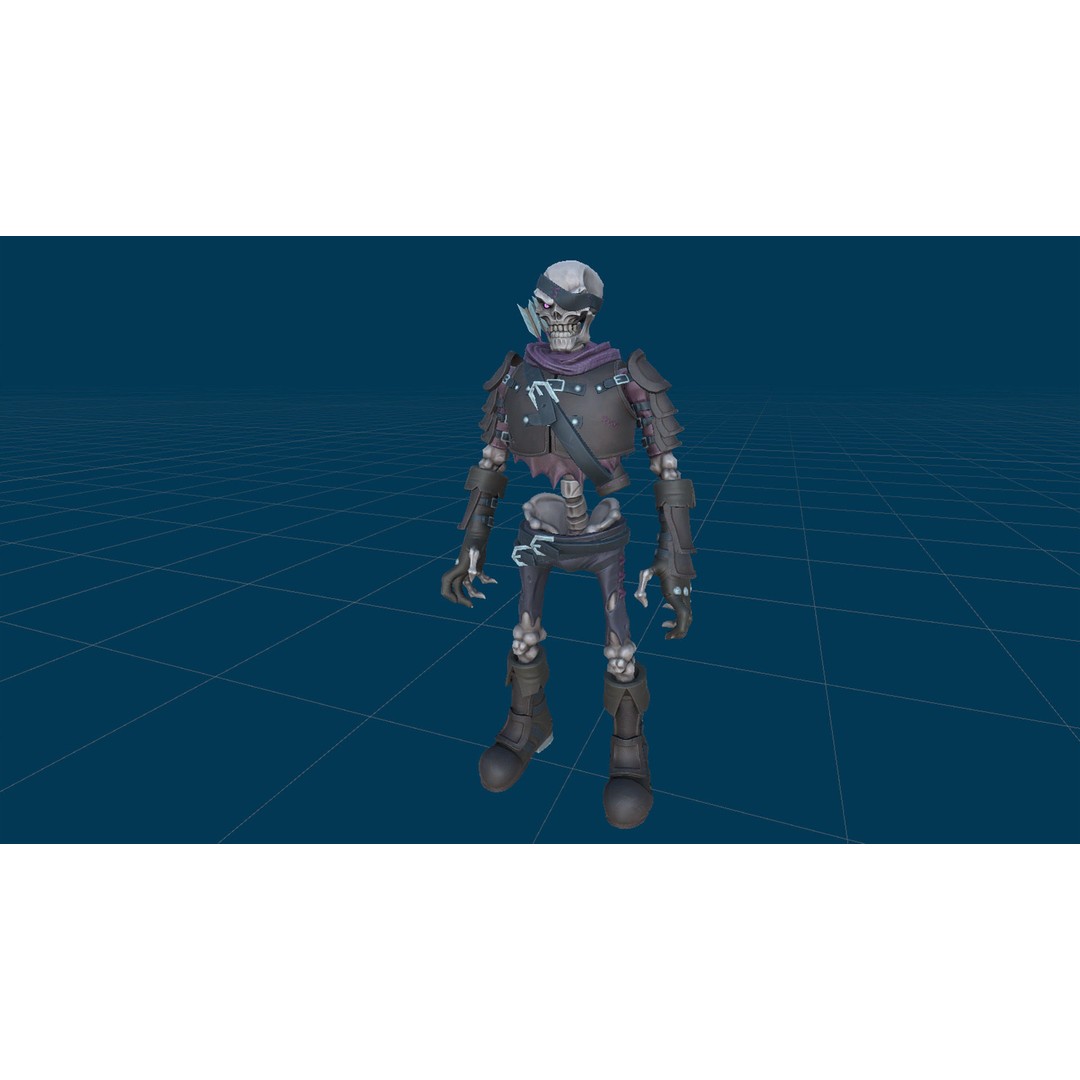 Skeletons Pack 2 3D Model – Low Poly Rigged Fantasy Characters, FBX - View 60
