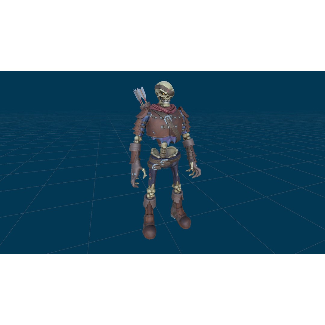 Skeletons Pack 2 3D Model – Low Poly Rigged Fantasy Characters, FBX - View 61