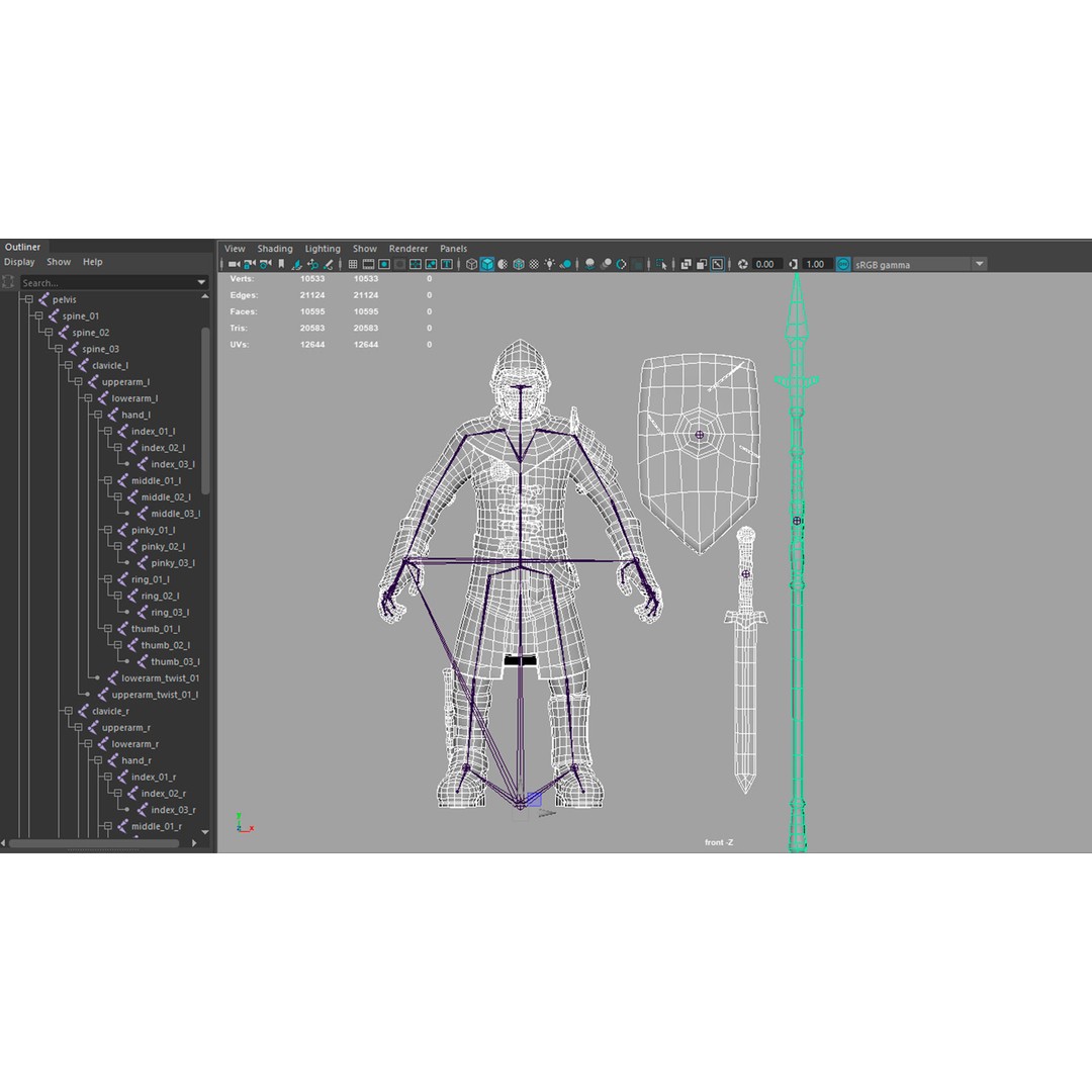 Skeletons Pack 2 3D Model – Low Poly Rigged Fantasy Characters, FBX - View 67