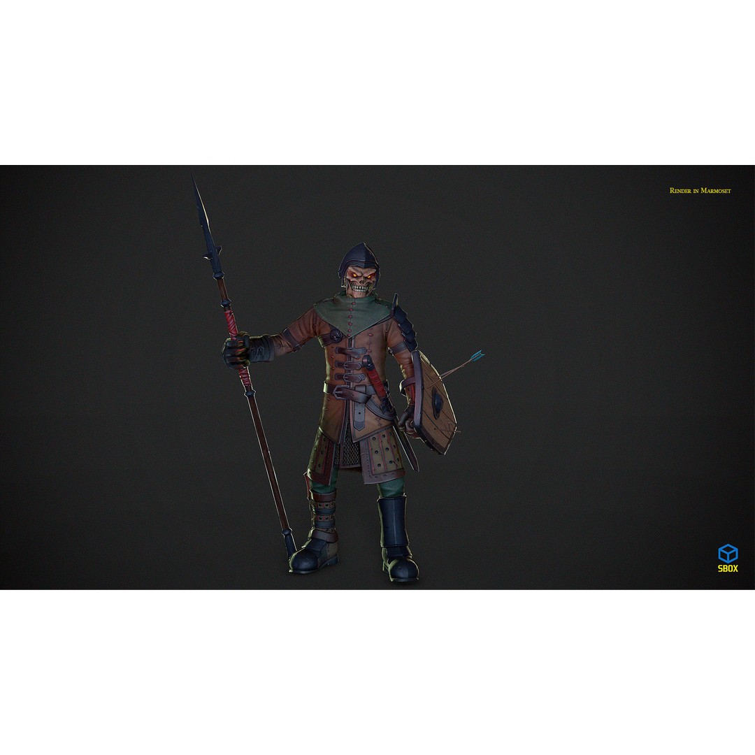 Skeletons Pack 2 3D Model – Low Poly Rigged Fantasy Characters, FBX - View 7