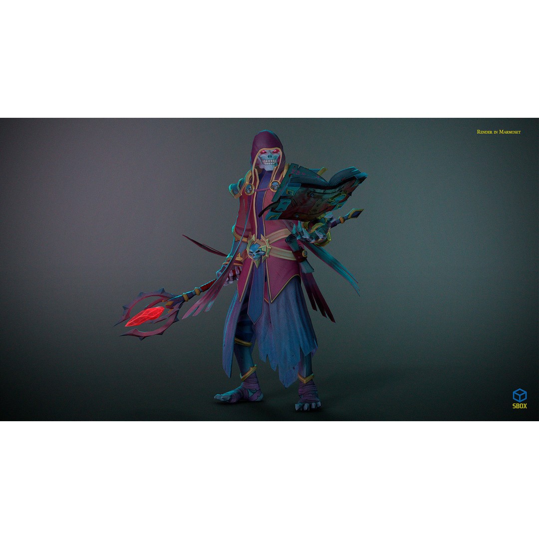 Skeletons Pack 2 3D Model – Low Poly Rigged Fantasy Characters, FBX - View 8