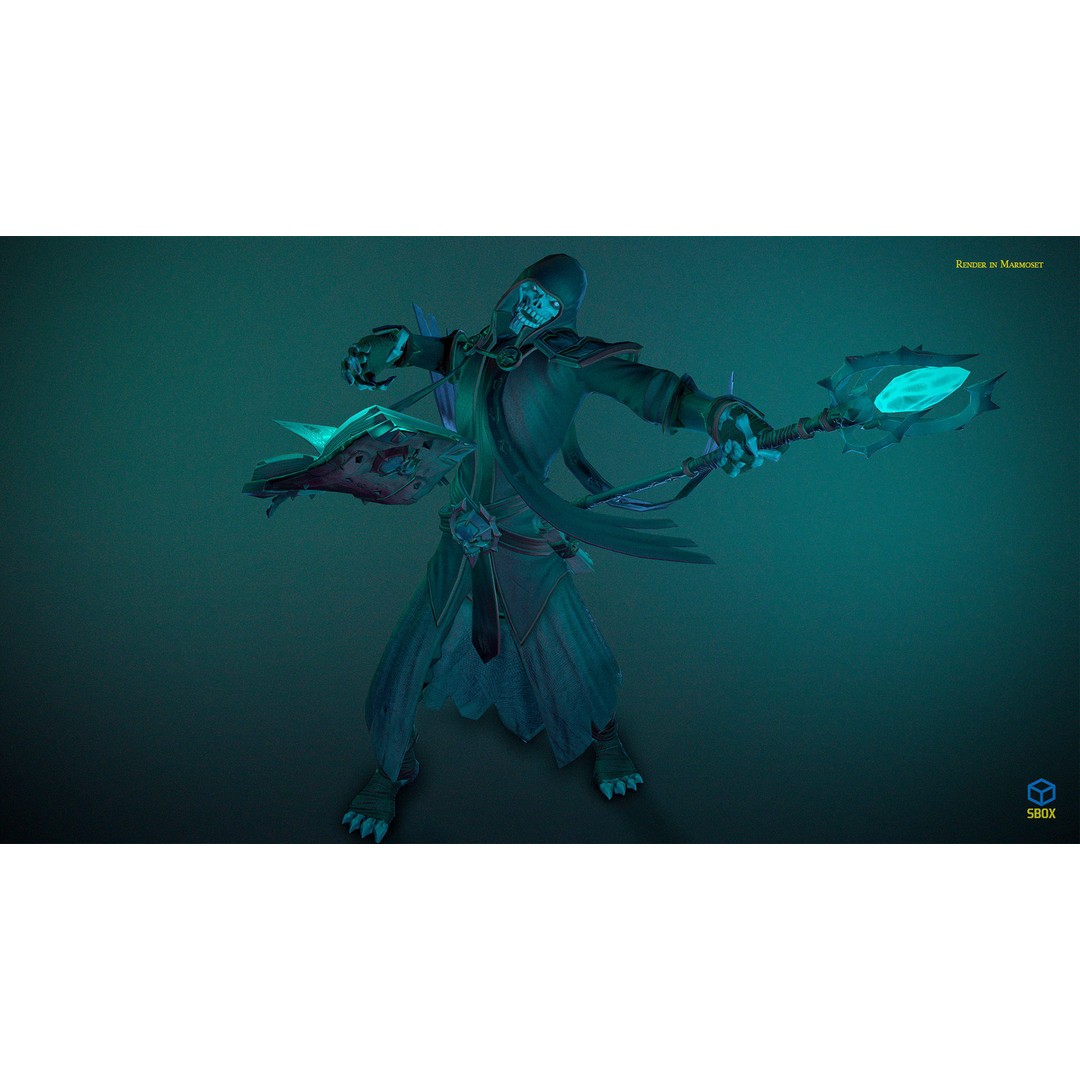 Skeletons Pack 2 3D Model – Low Poly Rigged Fantasy Characters, FBX - View 9