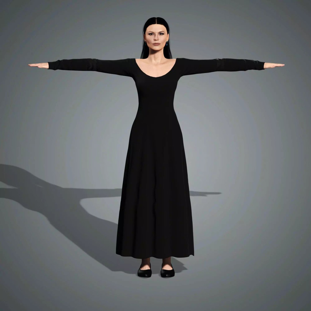 Catherine Zeta-Jones 3D Model – Low-Poly Rigged Character for Animation - View 10