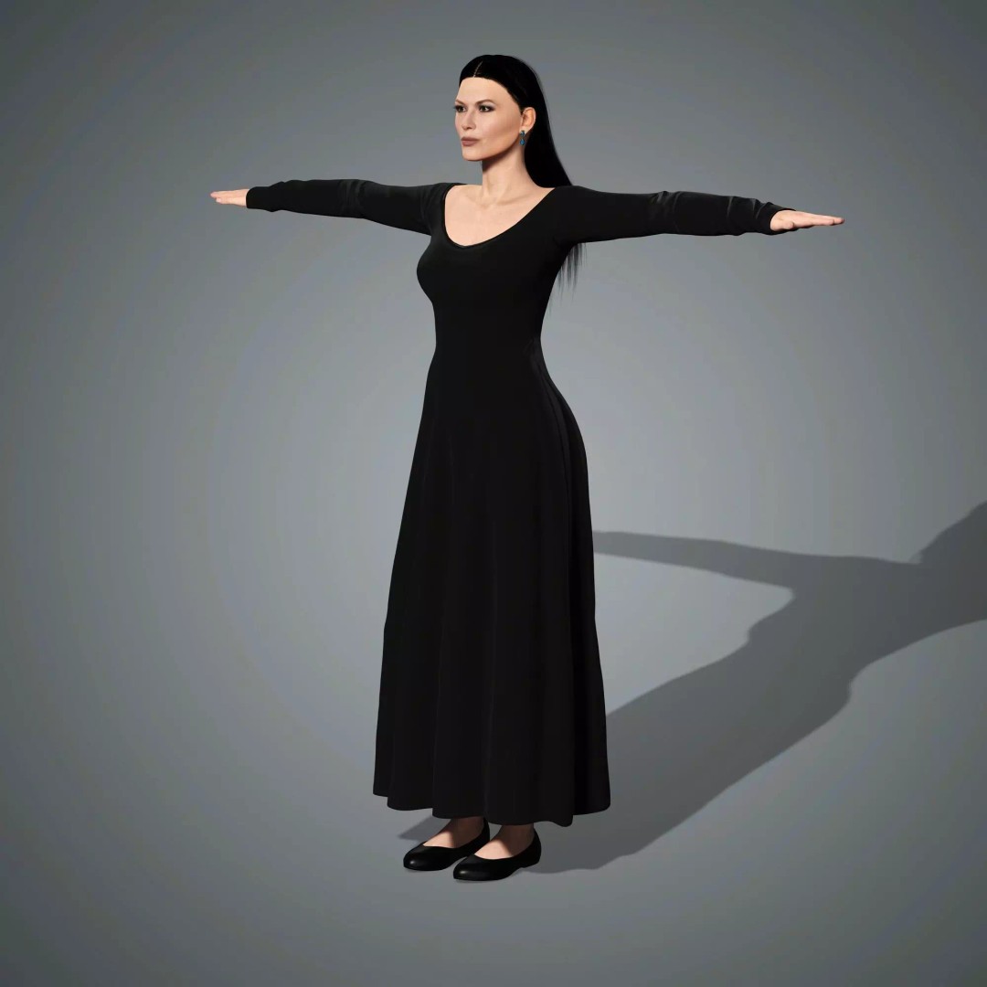 Catherine Zeta-Jones 3D Model – Low-Poly Rigged Character for Animation - View 11