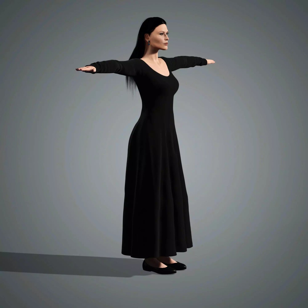 Catherine Zeta-Jones 3D Model – Low-Poly Rigged Character for Animation - View 12
