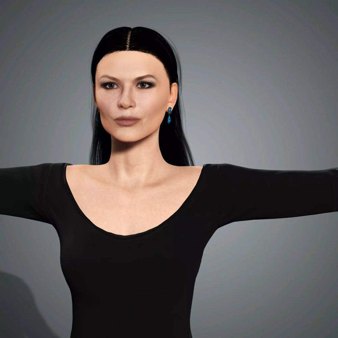 Catherine Zeta-Jones 3D Model – Low-Poly Rigged Character for Animation - View 16