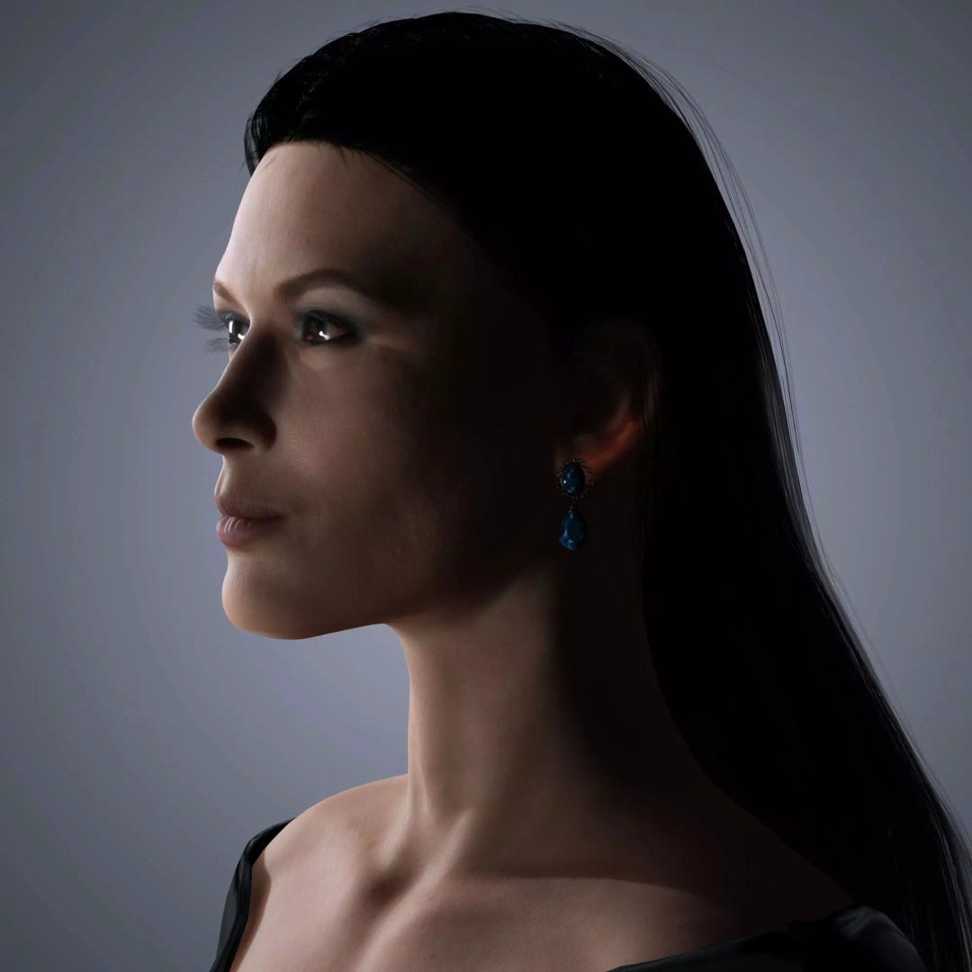 Catherine Zeta-Jones 3D Model – Low-Poly Rigged Character for Animation - View 3
