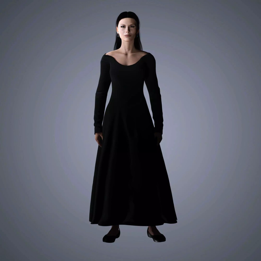 Catherine Zeta-Jones 3D Model – Low-Poly Rigged Character for Animation - View 8