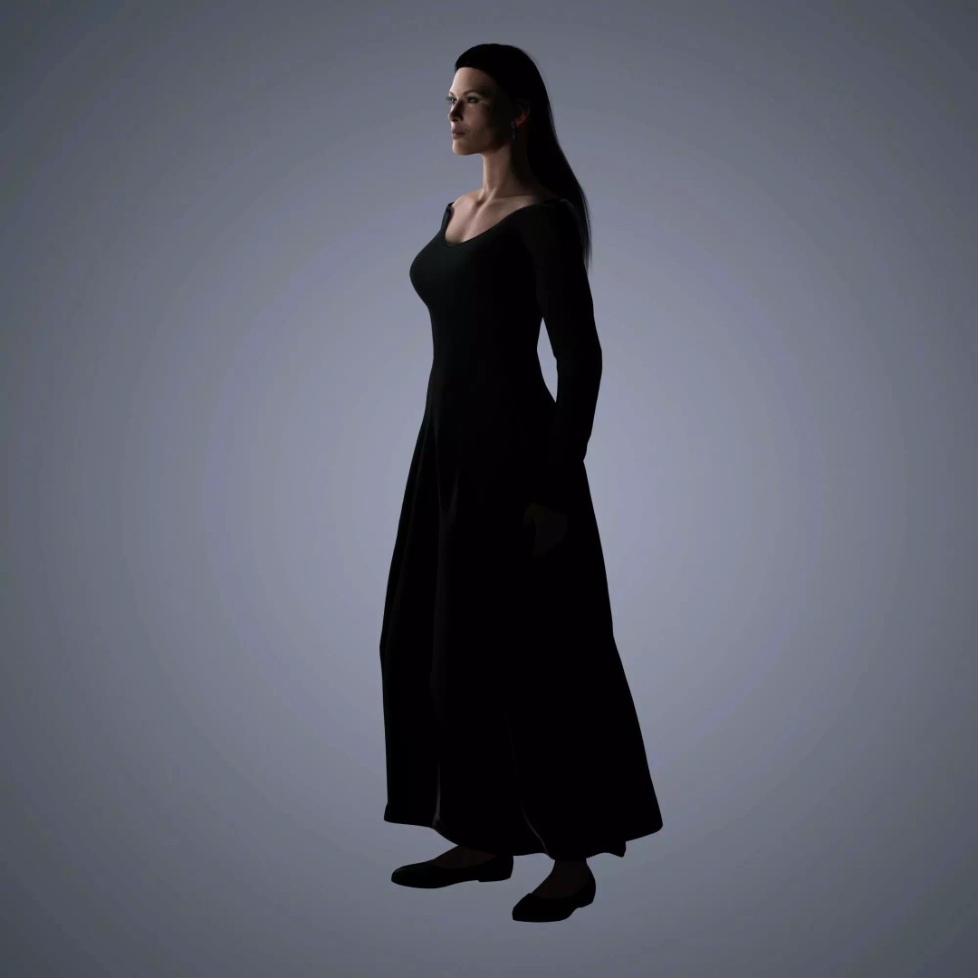 Catherine Zeta-Jones 3D Model – Low-Poly Rigged Character for Animation - View 9