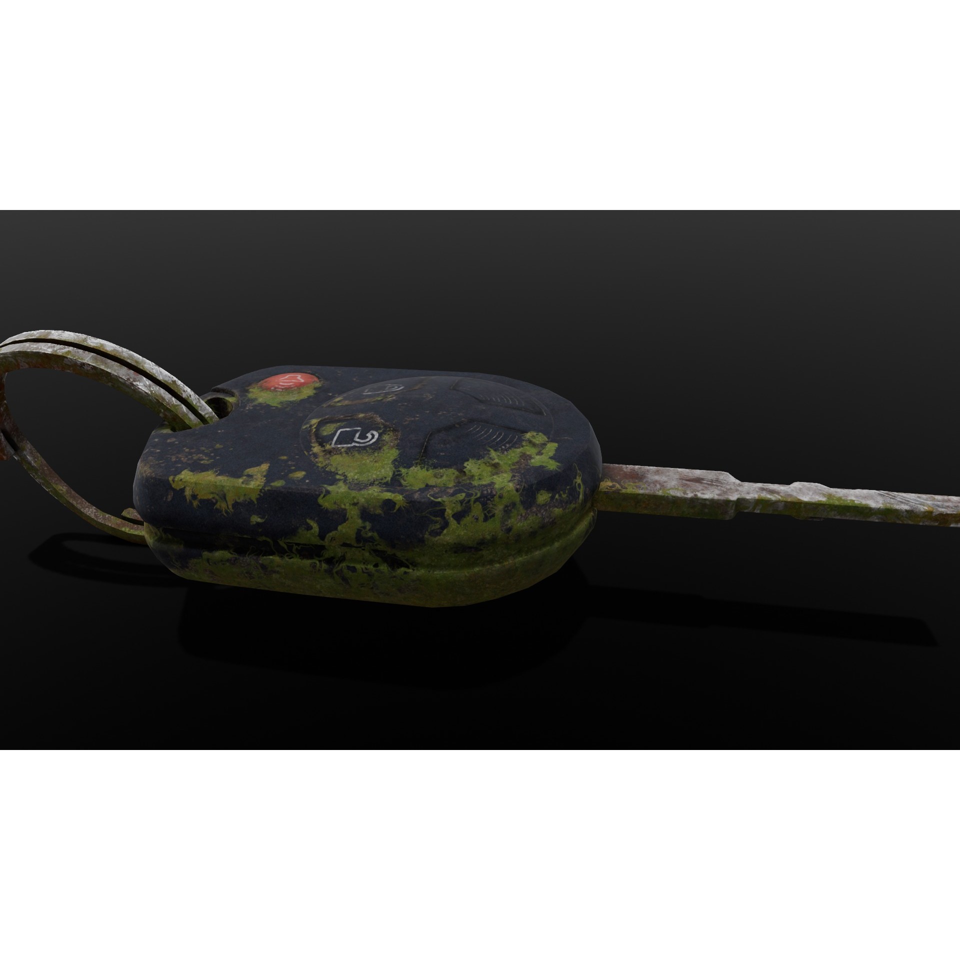 Dirty Key - Low-Poly Game-Ready 3D Model - View 12