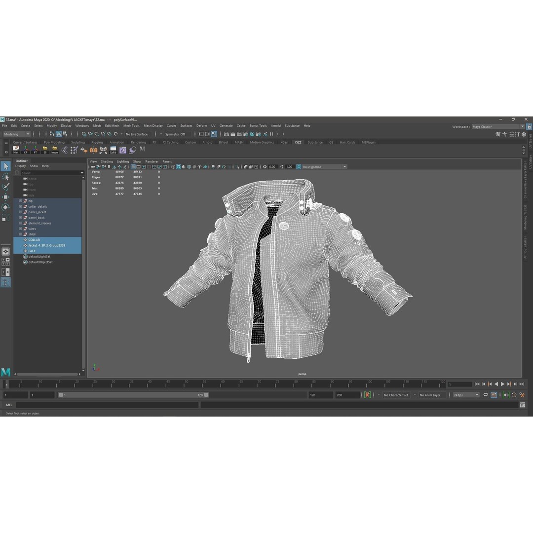 Cyberpunk Jacket 3D Model – Low Poly Game Ready Asset, OBJ & FBX