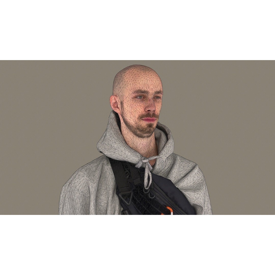 Young Man 3D Model – Casual Character with PBR Textures, FBX - View 10