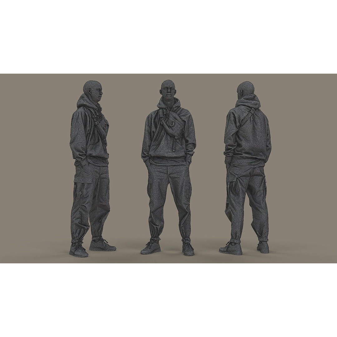 Young Man 3D Model – Casual Character with PBR Textures, FBX - View 5