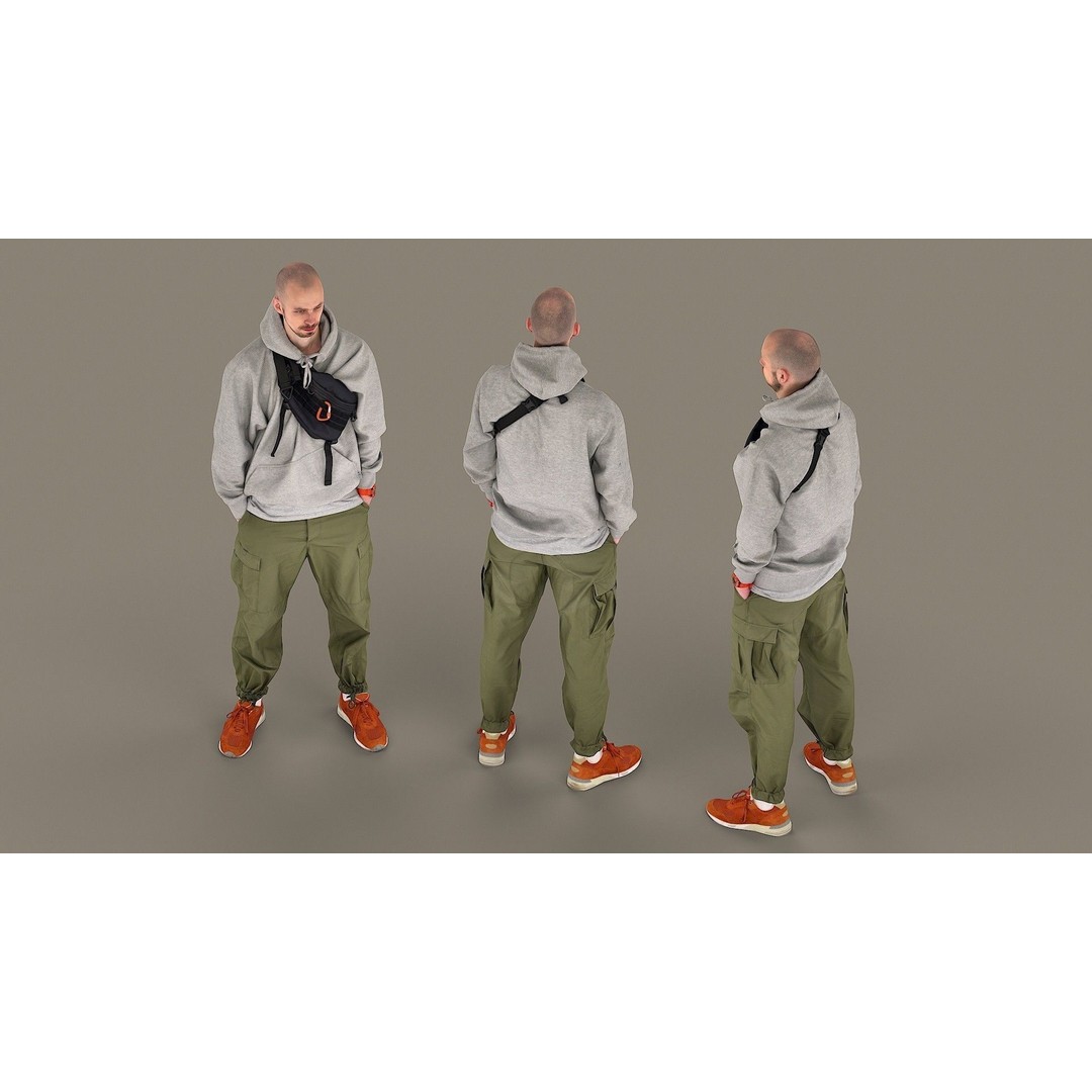 Young Man 3D Model – Casual Character with PBR Textures, FBX - View 7