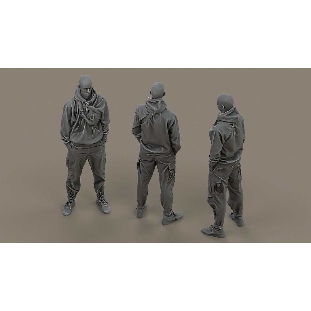Young Man 3D Model – Casual Character with PBR Textures, FBX - View 8