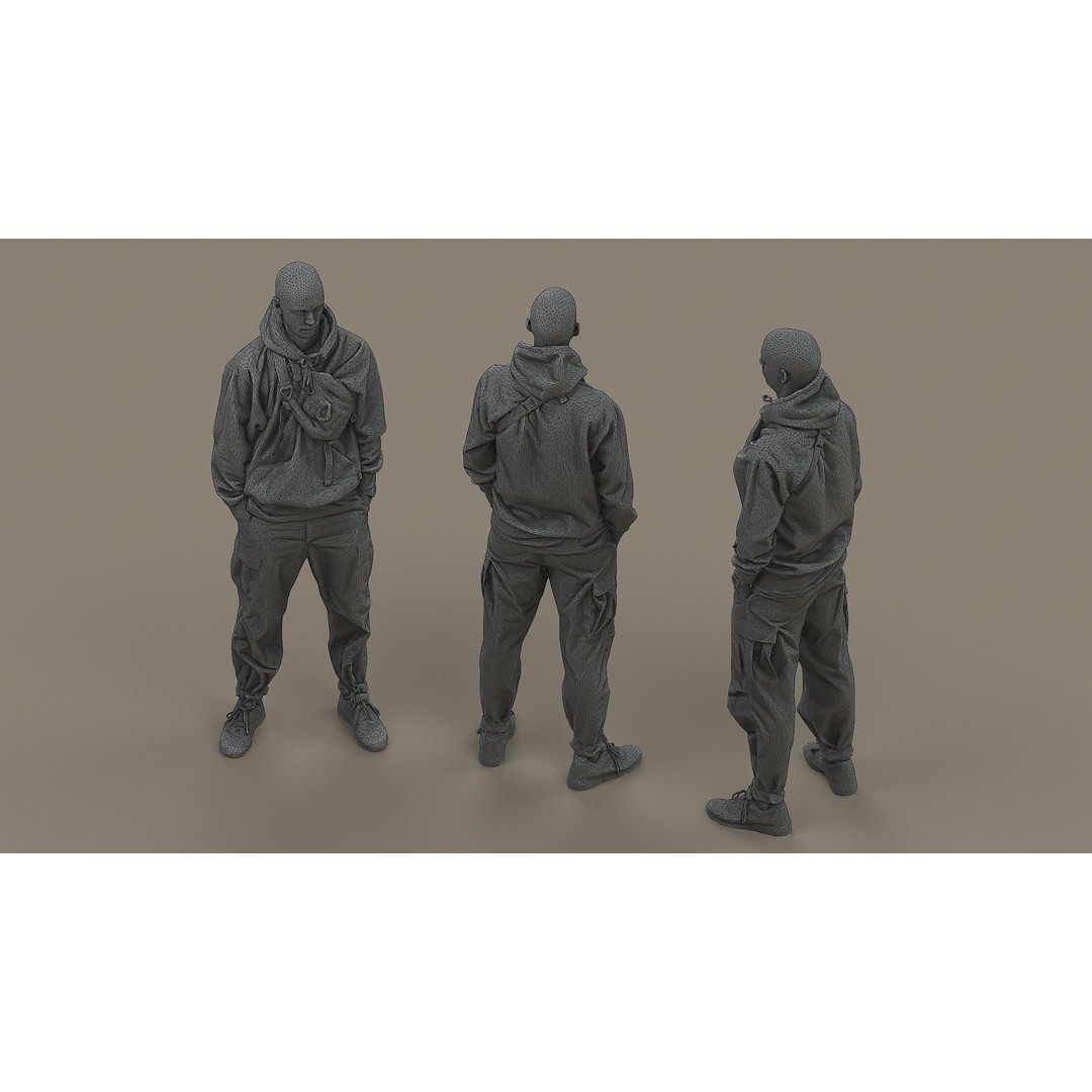 Young Man 3D Model – Casual Character with PBR Textures, FBX - View 9