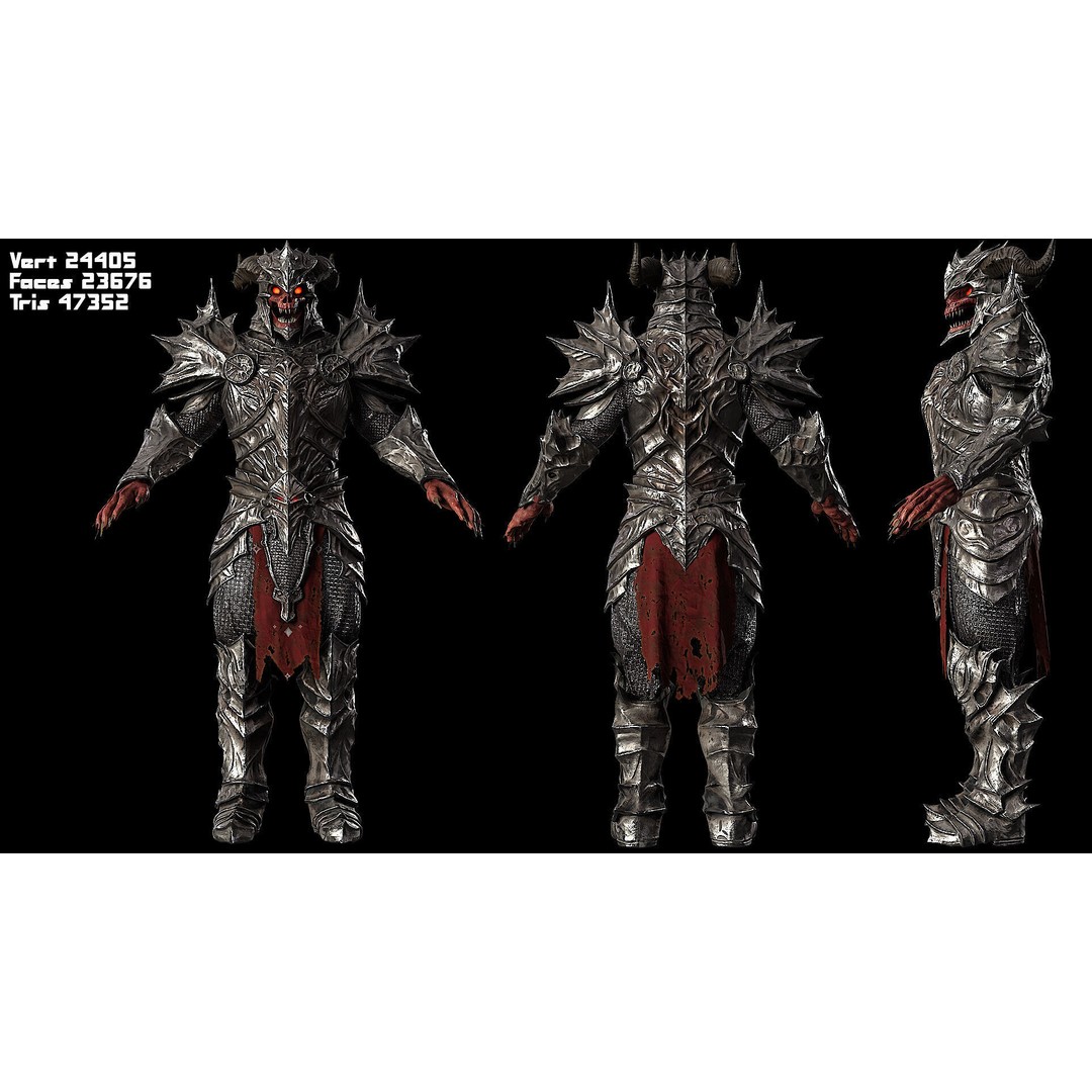 Demon Boss 3D Model – Low Poly Game Ready Fantasy Character, FBX - View 15