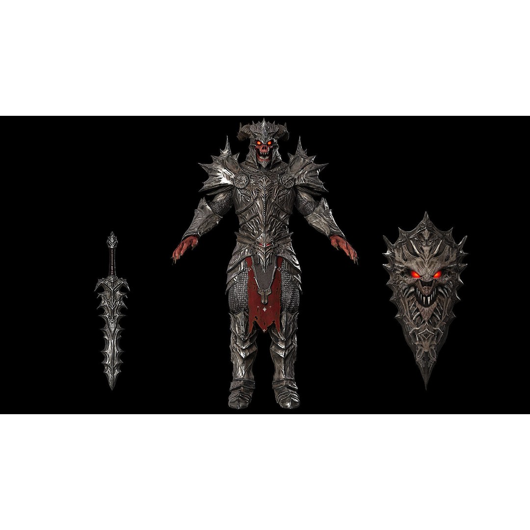 Demon Boss 3D Model – Low Poly Game Ready Fantasy Character, FBX - View 3