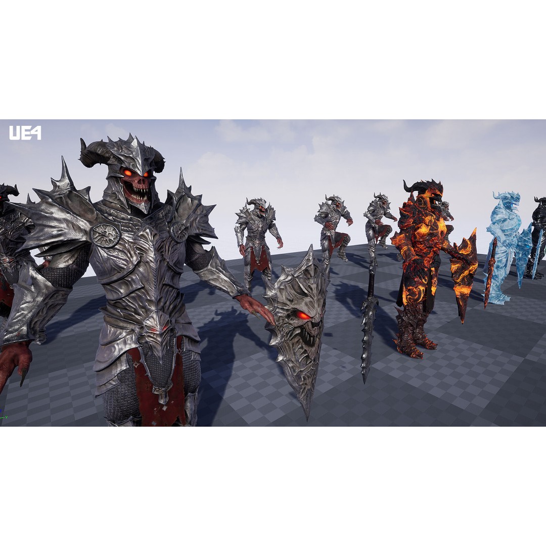 Demon Boss 3D Model – Low Poly Game Ready Fantasy Character, FBX - View 32