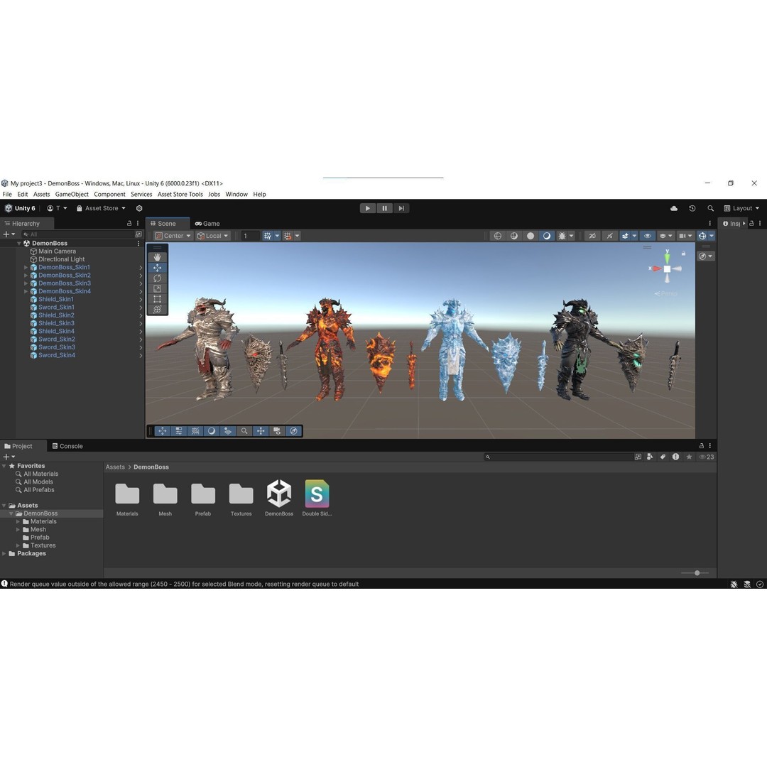 Demon Boss 3D Model – Low Poly Game Ready Fantasy Character, FBX - View 34