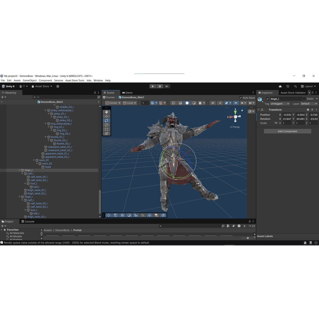 Demon Boss 3D Model – Low Poly Game Ready Fantasy Character, FBX - View 42