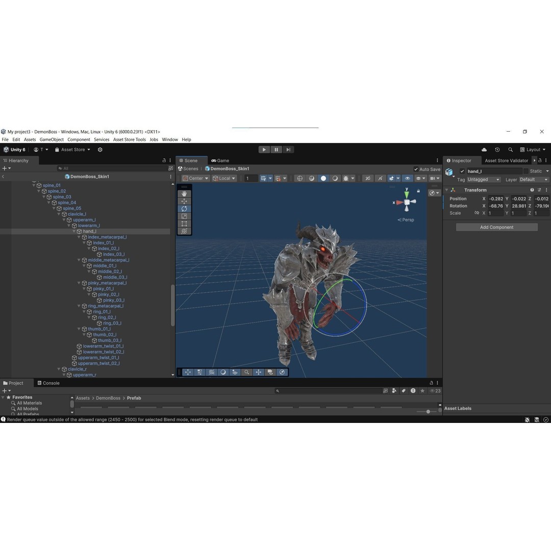 Demon Boss 3D Model – Low Poly Game Ready Fantasy Character, FBX - View 43