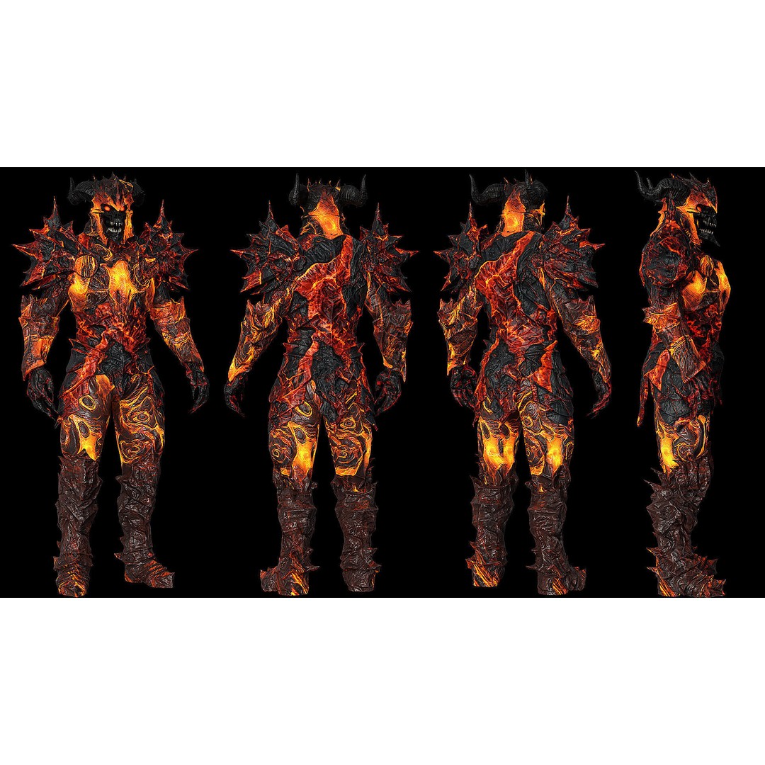 Demon Boss 3D Model – Low Poly Game Ready Fantasy Character, FBX - View 7