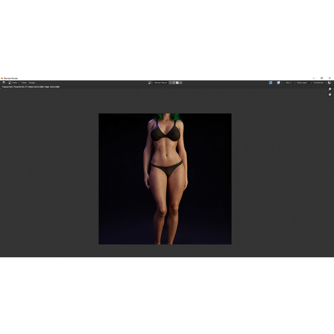 Emeralda 3D Model – Realistic Female Character, Game Ready, FBX - View 7