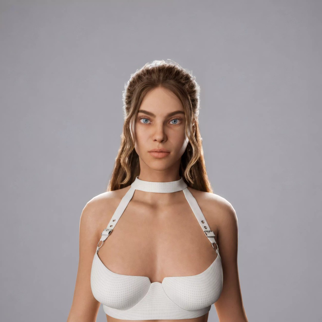 Karina 3D Model – Realistic Female Character, Rigged, FBX - View 2
