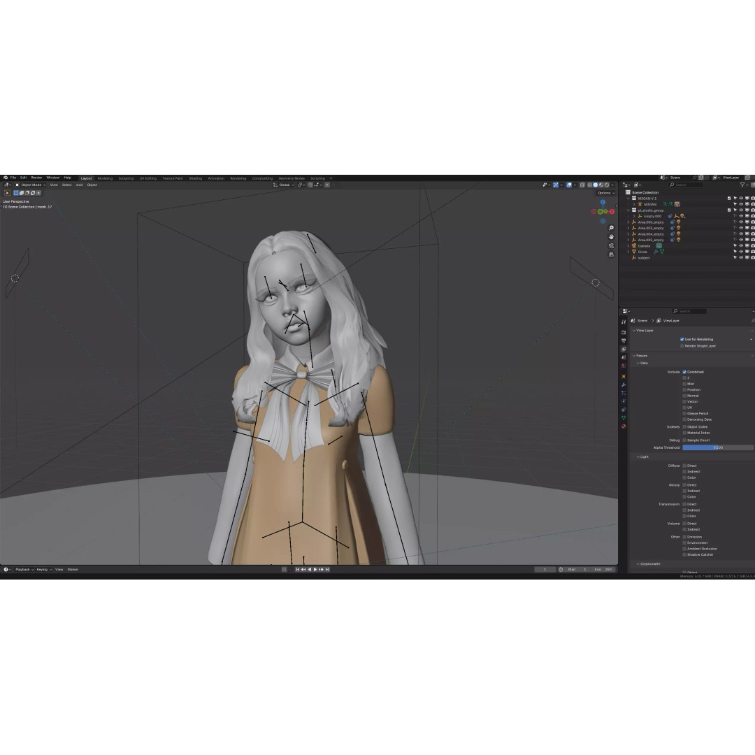 M3GAN 3D Model – Rigged Sci-Fi Character with PBR Textures, FBX - View 16
