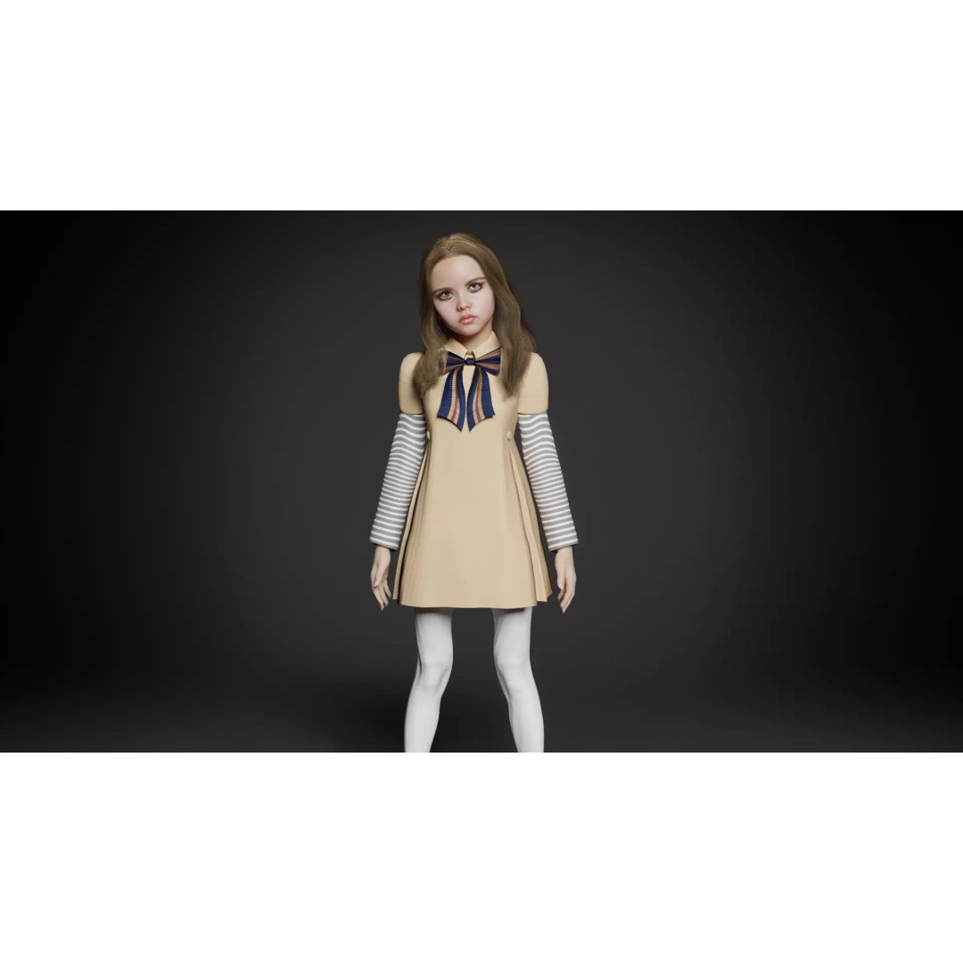 M3GAN 3D Model – Rigged Sci-Fi Character with PBR Textures, FBX - View 6