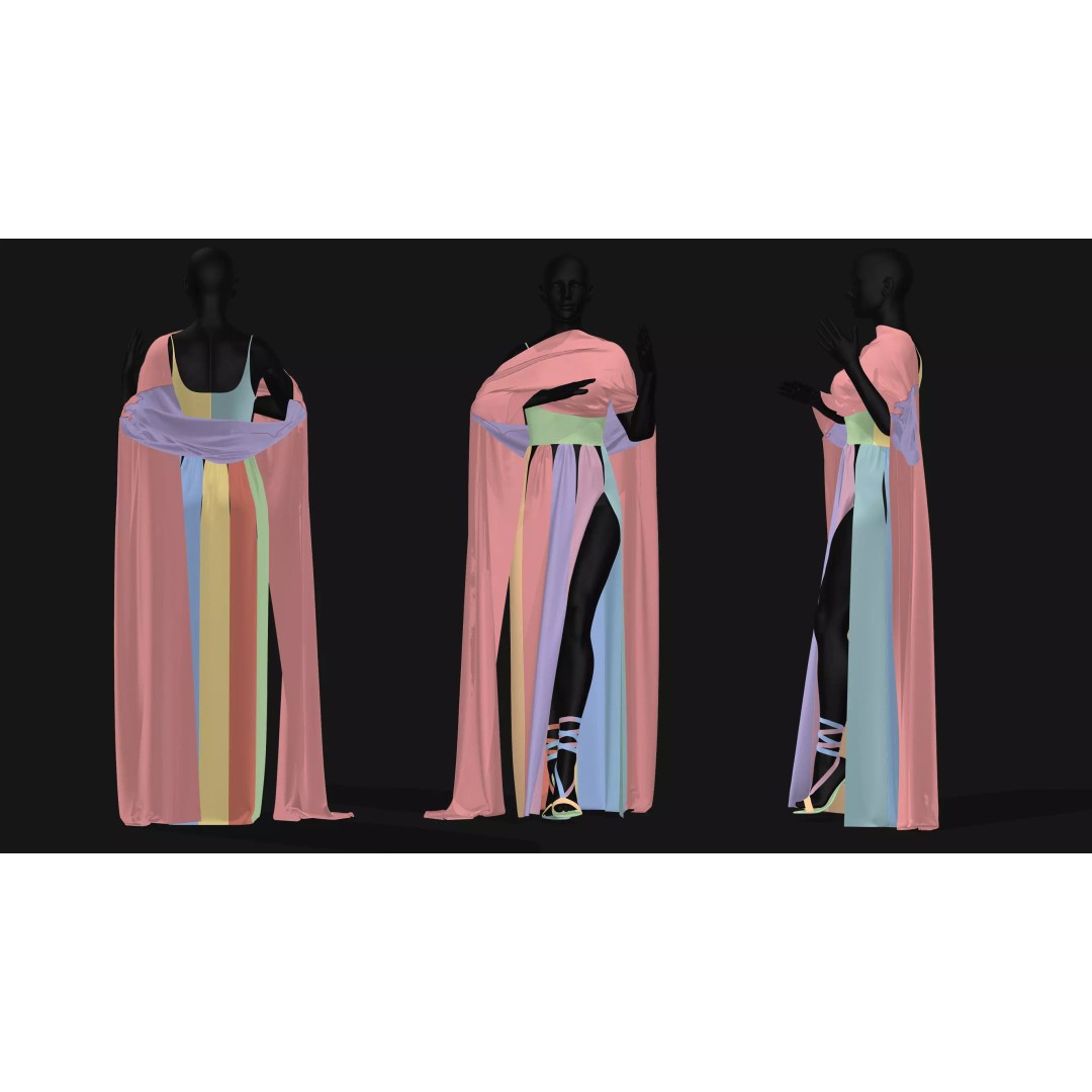 Egyptian Female Character 3D Model – Low Poly Game Asset, FBX