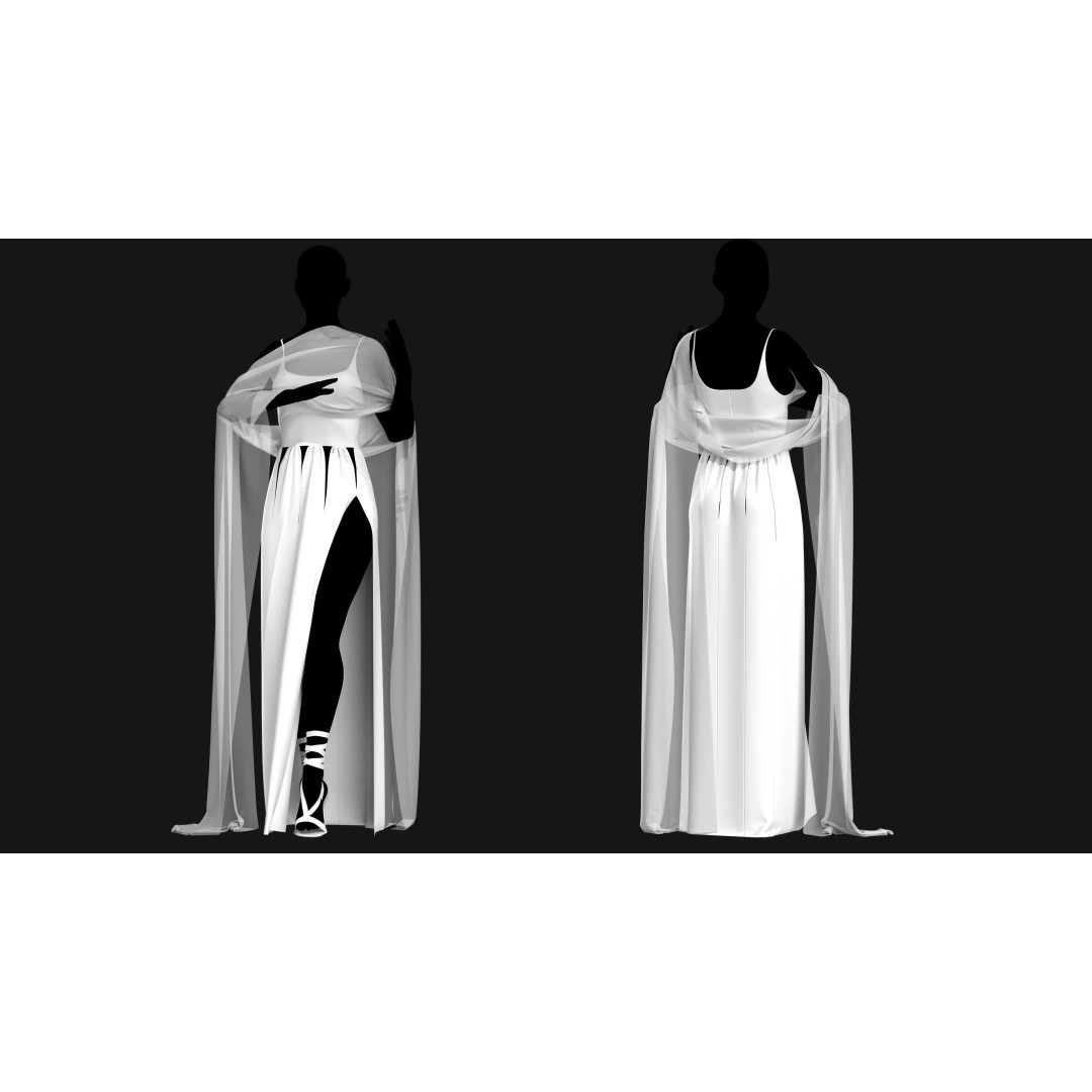 Egyptian Female Character 3D Model – Low Poly Game Asset, FBX - View 11