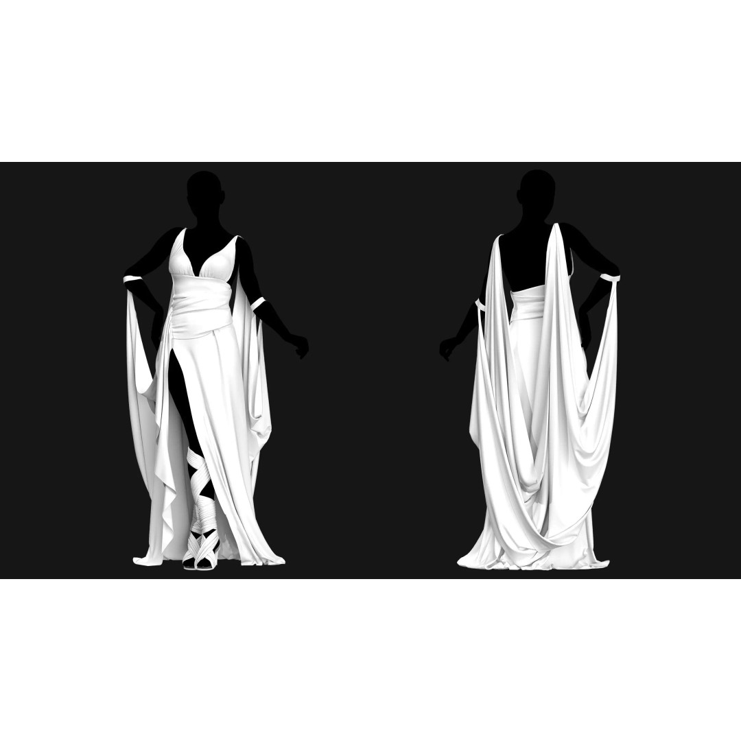 Egyptian Female Character 3D Model – Low Poly Game Asset, FBX - View 9