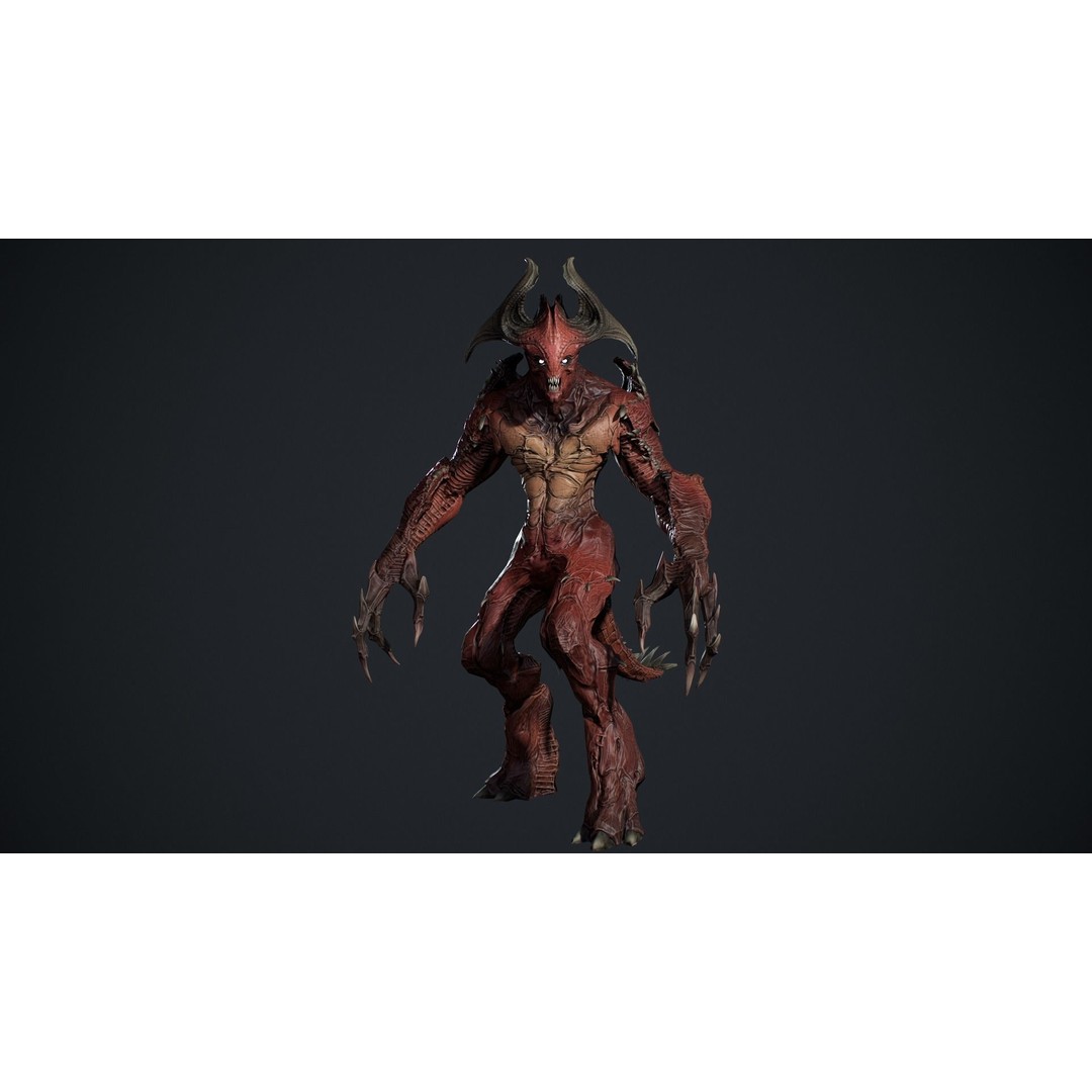 Archdemon 2 3D Model – Low Poly Rigged Character with PBR Textures - View 10