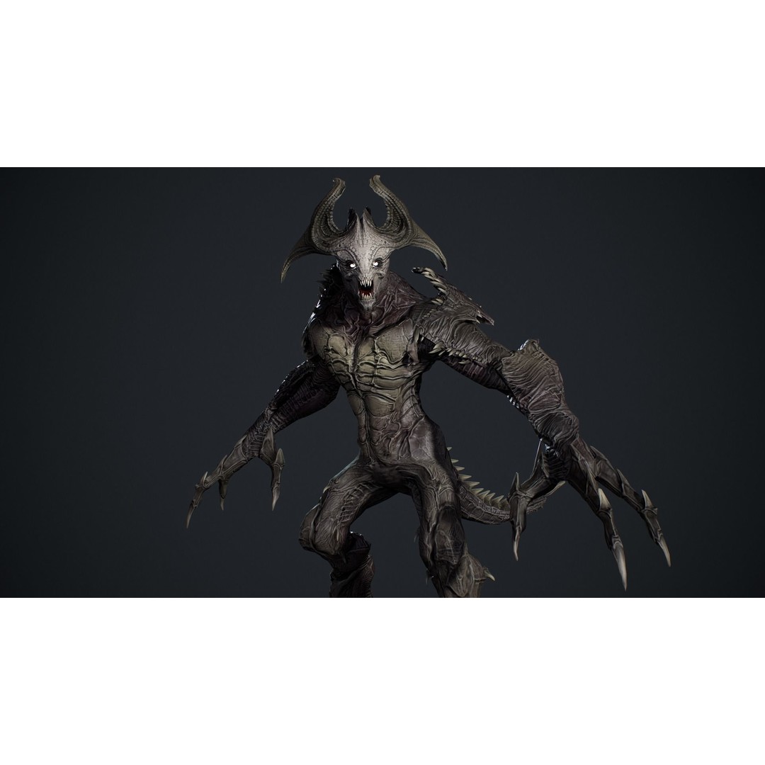 Archdemon 2 3D Model – Low Poly Rigged Character with PBR Textures - View 12
