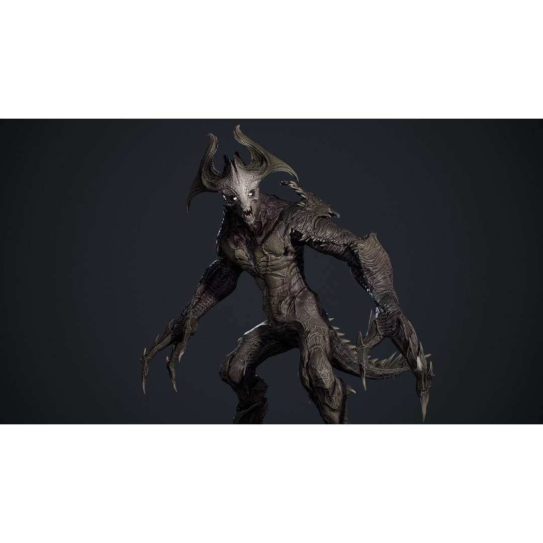 Archdemon 2 3D Model – Low Poly Rigged Character with PBR Textures - View 15