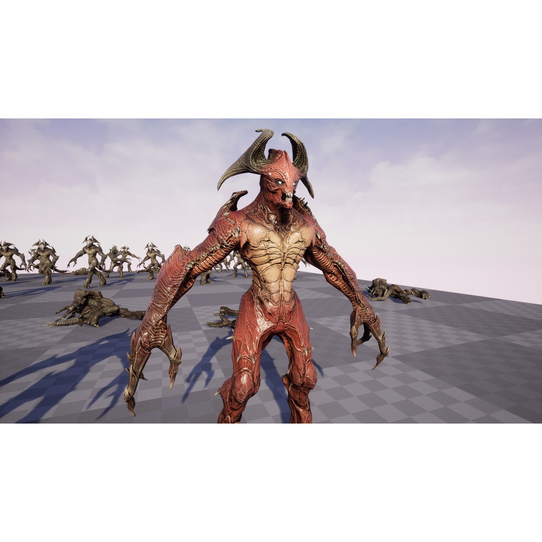 Archdemon 2 3D Model – Low Poly Rigged Character with PBR Textures - View 18